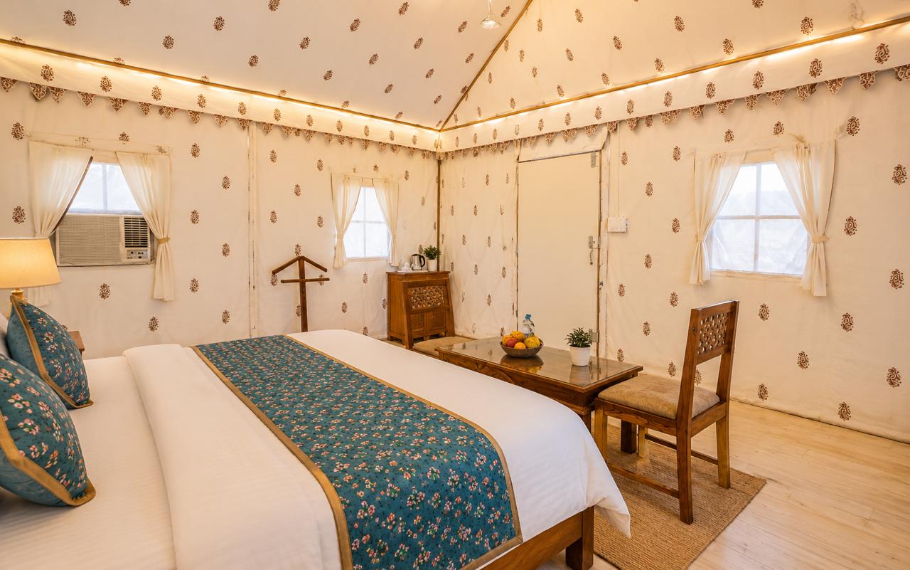 Interior of a Royal Suite AC tent at Samtara Desert Camps